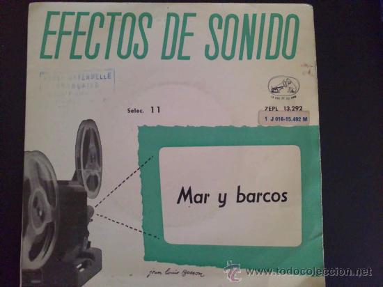 Discos de vinilo: EFECTOS DE SONIDO - MAR Y BARCOS - EP DE VINILO - Foto 1
