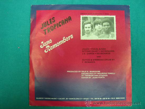 Discos de vinilo: Singels Jules Tropicana 1983 - Foto 2