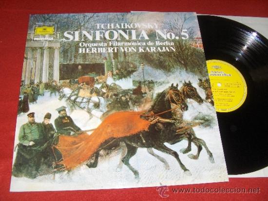 Discos de vinilo: TCHAIKOVSKY Sinfonia n 5 BERLIN KARAJAN LP 1981 Deutsche SPAIN