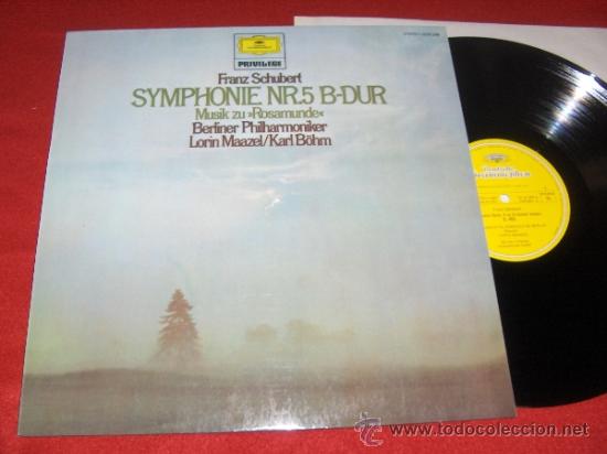 Discos de vinilo: SCHUBERT Sinfonia num 5 BERLIN MAAZEL LP 1982 Deutsche grammophon