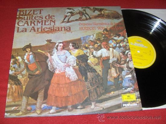 Discos de vinilo: BIZET carmen/la alesiana BERLIN/KARAJAN LP 1983 Deutsche SPAIN