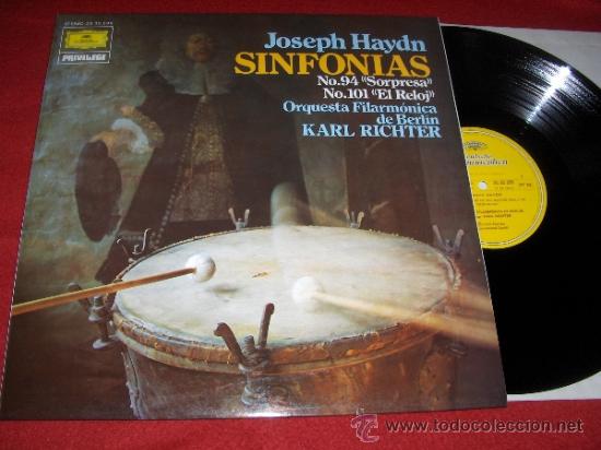 Discos de vinilo: JOSEPH HAYDN Sinfonia num 94 BERLIN/RICHTER LP 1984 Deutsche grammophon