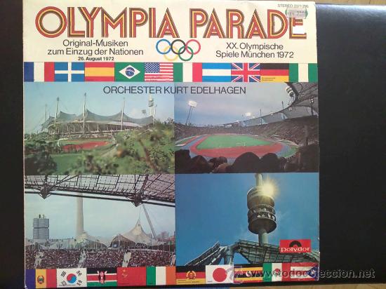 Discos de vinilo: OLYMPIA PARADE, JUEGOS OL&Iacute;MPICOS MUNICH 1972. ORQUESTA KURT EDELHAGEN - LP DE VINILO