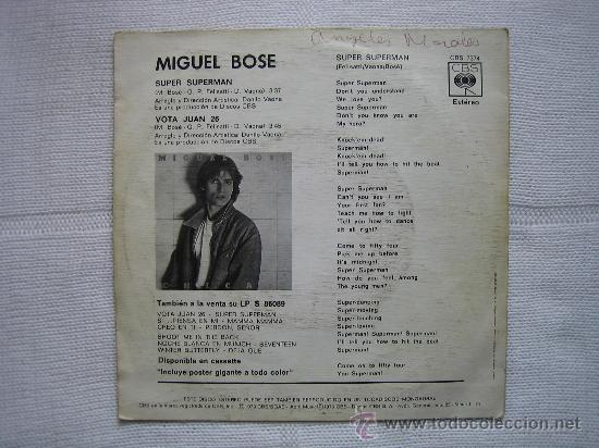 Discos de vinilo: Singels Miguel Bose 1979 - Foto 2