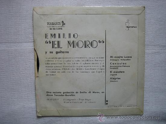 Discos de vinilo: SINGELS EMILIO EL MORO 1961 - Foto 2