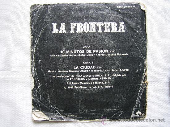 Discos de vinilo: SINGELS LA FRONTERA 1986 - Foto 2