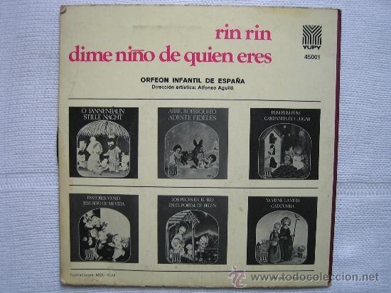 Discos de vinilo: SINGELS ORFEON INFANTIL DE ESPA&Ntilde;A 1970 - Foto 2