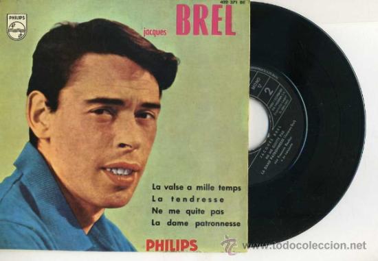 Discos de vinilo: JACQUES BREL : LA VALSE A MILLE TEMPS (1960) - Foto 1
