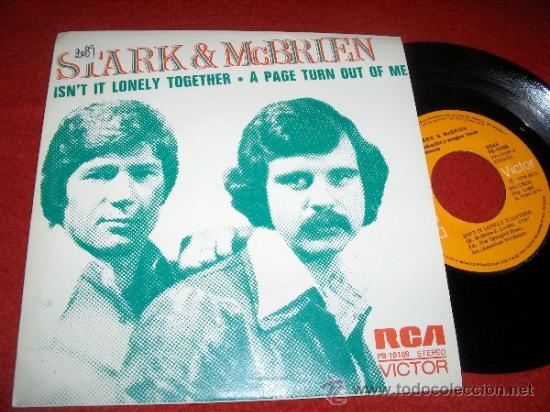 Disques de vinyle: STARK & MACBRIEN ins't it lonely together/A page turn out of me 7&rdquo; SINGLE 1975 RCA PROMO ED ESPA&Ntilde;OLA