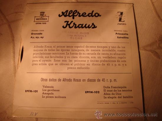 Discos de vinilo: ALFREDO KRAUS. GASTOS GRATIS ESPA&Ntilde;A. - Foto 2