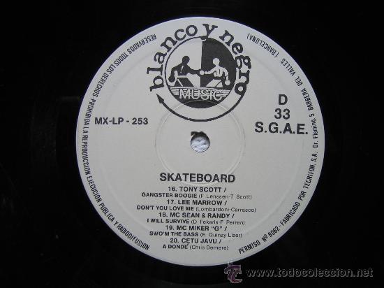 Discos de vinilo: LP SKATE BOARD 1990. DOS DISCOS - Foto 5