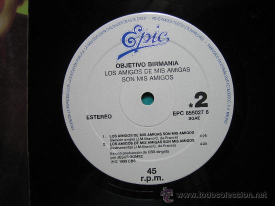 Discos de vinilo: LP  OBJETIVO BIRMANIA 1989 - Foto 2