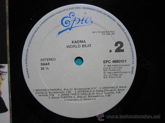 Discos de vinilo: LP  KAOMA 1989 - Foto 2