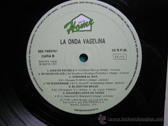 Discos de vinilo: LP  LA ONDA VASELINA 1991 - Foto 3