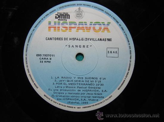 Discos de vinilo: LP  CANTORES DE HISPALIS 1989 - Foto 2