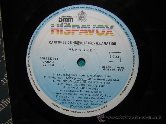 Discos de vinilo: LP  CANTORES DE HISPALIS 1989 - Foto 3