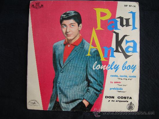 Discos de vinilo: EP PAUL ANKA // LONELY BOY + 3 - Foto 1