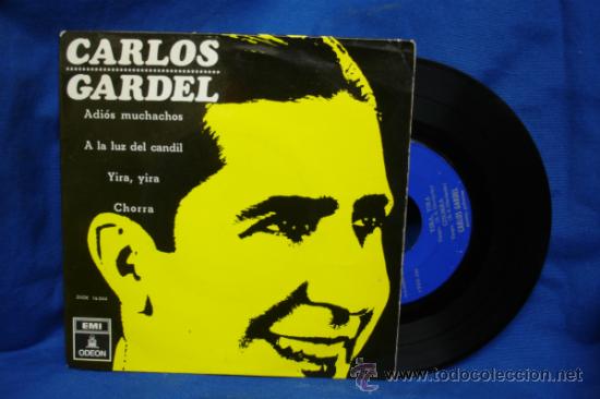 Discos de vinilo: CARLOS GARDEL - ADIOS MUCHACHOS + 3 - EMI ODEON DSOE 16.044 - Foto 1