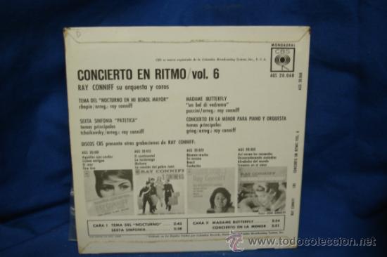 Discos de vinilo: RAY CONNIFF - CONCIERTO EN RITMO VOL. 6 - CBS 1963 - Foto 2