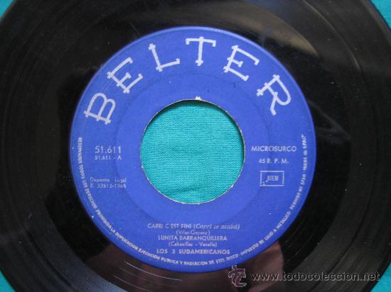Discos de vinilo: Singels Los Tres Sudamericanos 1969 - Foto 3