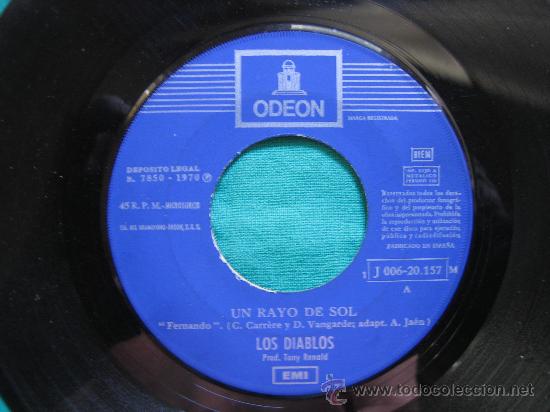 Discos de vinilo: Singels Los Diablos 1970 - Foto 2