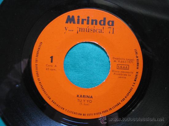 Discos de vinilo: Singels Karina 1971 - Foto 2