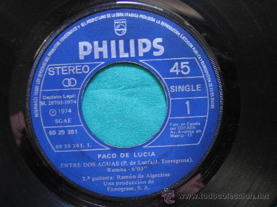 Discos de vinilo: Singels Paco de Lucia 1974 - Foto 2