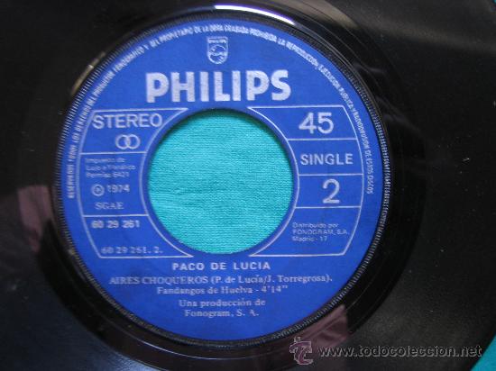 Discos de vinilo: Singels Paco de Lucia 1974 - Foto 3