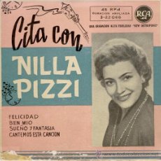 Discos de vinilo: NILLA PIZZI - FELICIDAD + 3 EP SPAIN AÑOS 50 VG+ / EX. Lote 31072032