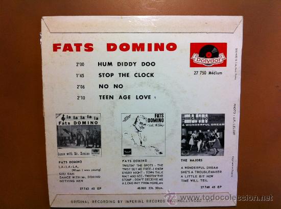 Discos de vinilo: FATS DOMINO. HUM DIDDY DOO. EP. - Foto 2
