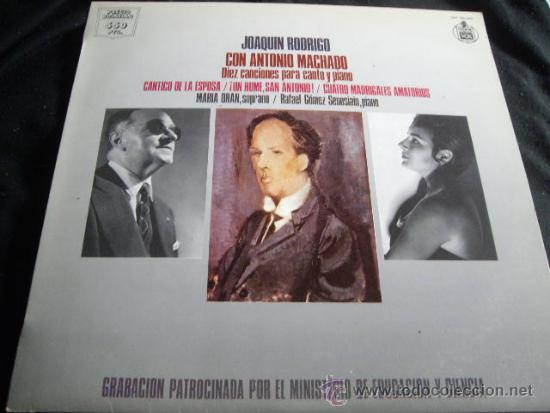 Discos de vinilo: joaquin rodrigo-con antonio machado - Foto 1