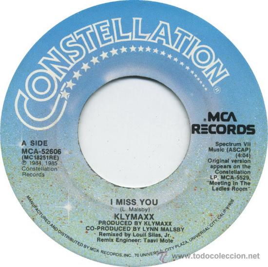 Discos de vinilo: KLYMAXX - I MIS YOU - SINGLE USA 1985 - Foto 1