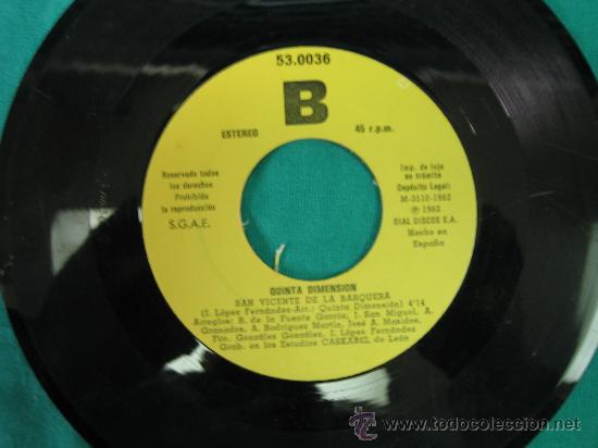 Discos de vinilo: Singels Quinta Dimension 1982 - Foto 3