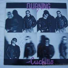 Discos de vinilo: BURNING - CUCHILLO - LP - RARO - AUTOGRAFIADO. Lote 31279125