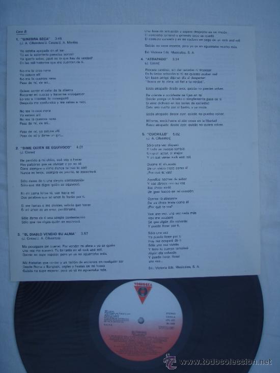 Discos de vinilo: BURNING - CUCHILLO - LP - RARO - AUTOGRAFIADO - Foto 3