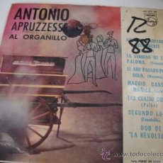 Discos de vinilo: ANTONIO APRUZZESE AL ORGANILLO. ED.PHILIPS,1958. 