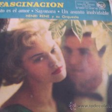 Discos de vinilo: HENRI RENE ORQUESTA PELICULAS SABRINA SAYONARA LES GIRLS SINGLE VINILO 1958 FASCINACION