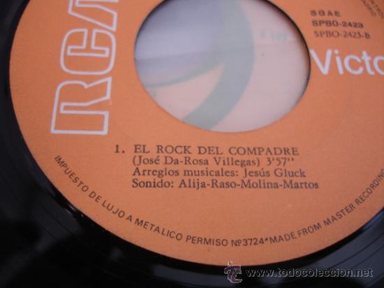 Discos de vinilo: JOSE DA-ROSA VILLEGAS -EL ROCK DEL COMPADRE - Foto 1