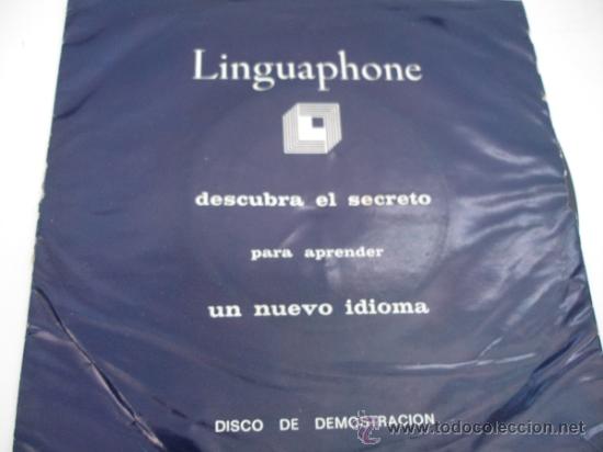 Discos de vinil: DEMOS, LINGUAPHONE, DISCO DE DEMOSTRACION PARA APRENDER UN IDIOMA