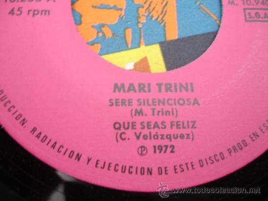 Discos de vinilo: MARI TRINI ( SERE SILENCIOSA ) - Foto 2