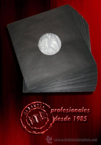 100 fundas interiores negras de papel + antiest - Comprar Discos Maxi  Singles Vinis música Estilos variados no todocoleccion