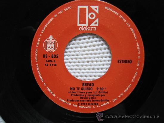 Discos de vinilo: SINGLES  BREAD 1972 - Foto 2