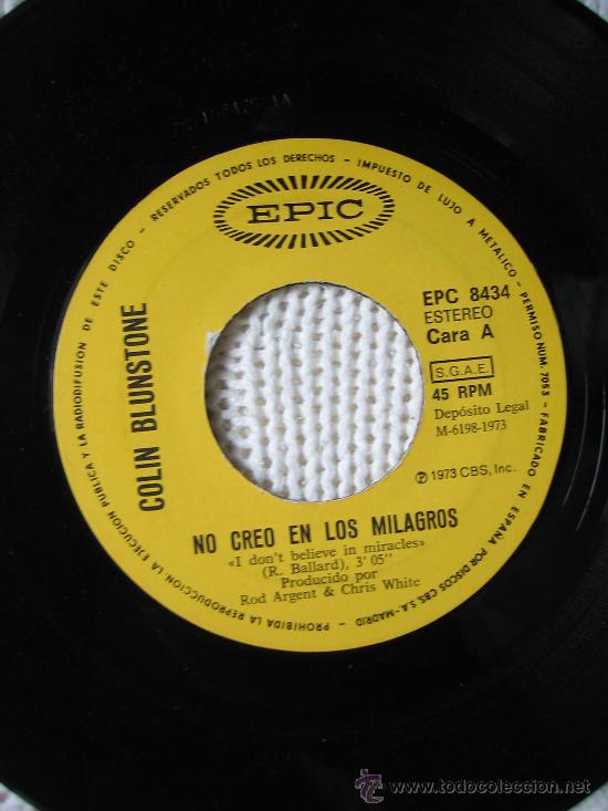 Discos de vinilo: SINGLES  COLIN BLUNSTONE 1973 - Foto 2