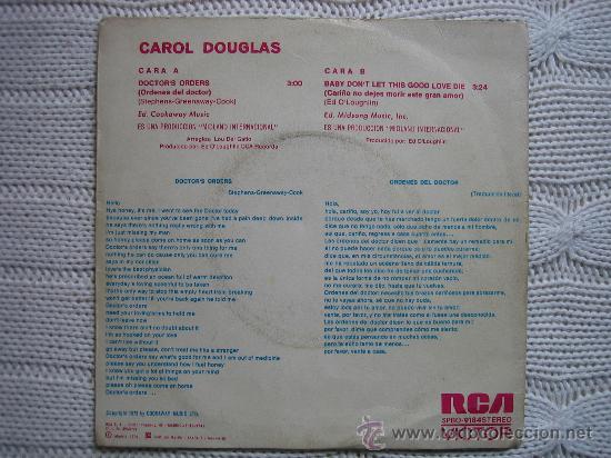 Discos de vinilo: SINGLES CAROL DOUGLAS 1974 - Foto 4