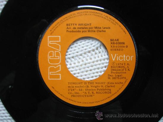 Discos de vinilo: SINGLES BETTY WRIGHT 1974 - Foto 2