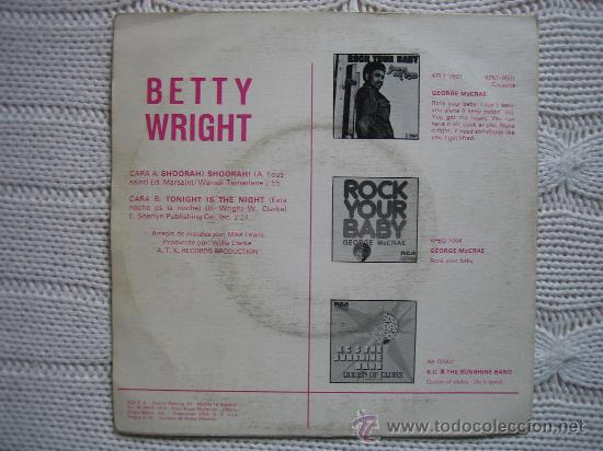 Discos de vinilo: SINGLES BETTY WRIGHT 1974 - Foto 4