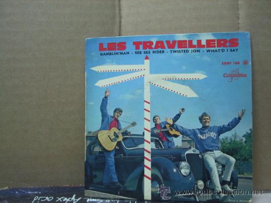 Vinyl records: LES TRAVELLERS - GAMBLIN' MAN / SEE SEE RIDER + 2 - EDICION FRANCESA - COLUMBIA