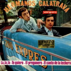 Discos de vinilo: HERMANOS CALATRAVA - EP VINILO - LA, LA, LA (EUROVISION 1968) + 3 - VERGARA - AÑO 1968. Lote 31405594