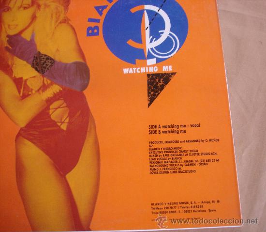 Discos de vinilo: BIANCA, WATCHING ME, 45 RPM. - Foto 3