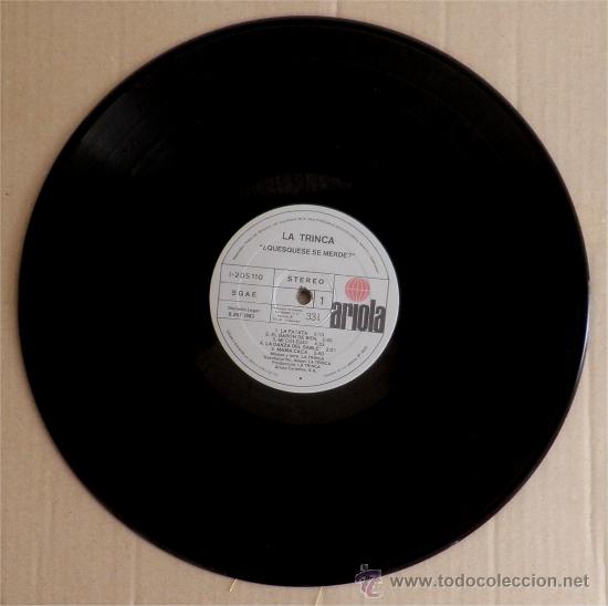 Discos de vinilo: LA TRINCA - &iquest; QUESQUES&Eacute; SE MERD&Eacute; ? (LP) 1983 - Foto 6